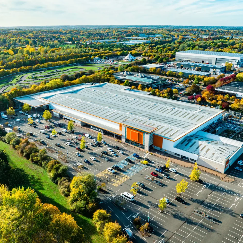Drone footage of logistic center